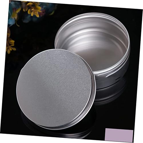 Miniatura 8 de EXCEART Caja de 2 piezas de muestras cosméticas latas de tornillo redondo de hojalata de almacenamiento Tornillo de estaño Latas de metal Tarros de