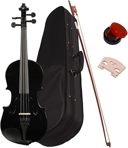 Miniatura 32 de BELANITAS Violín rosa para niños de 9 a 12 años, violín para principiantes de 1/4 con estuche rígido y colofonia, instrumentos musicales acústicos