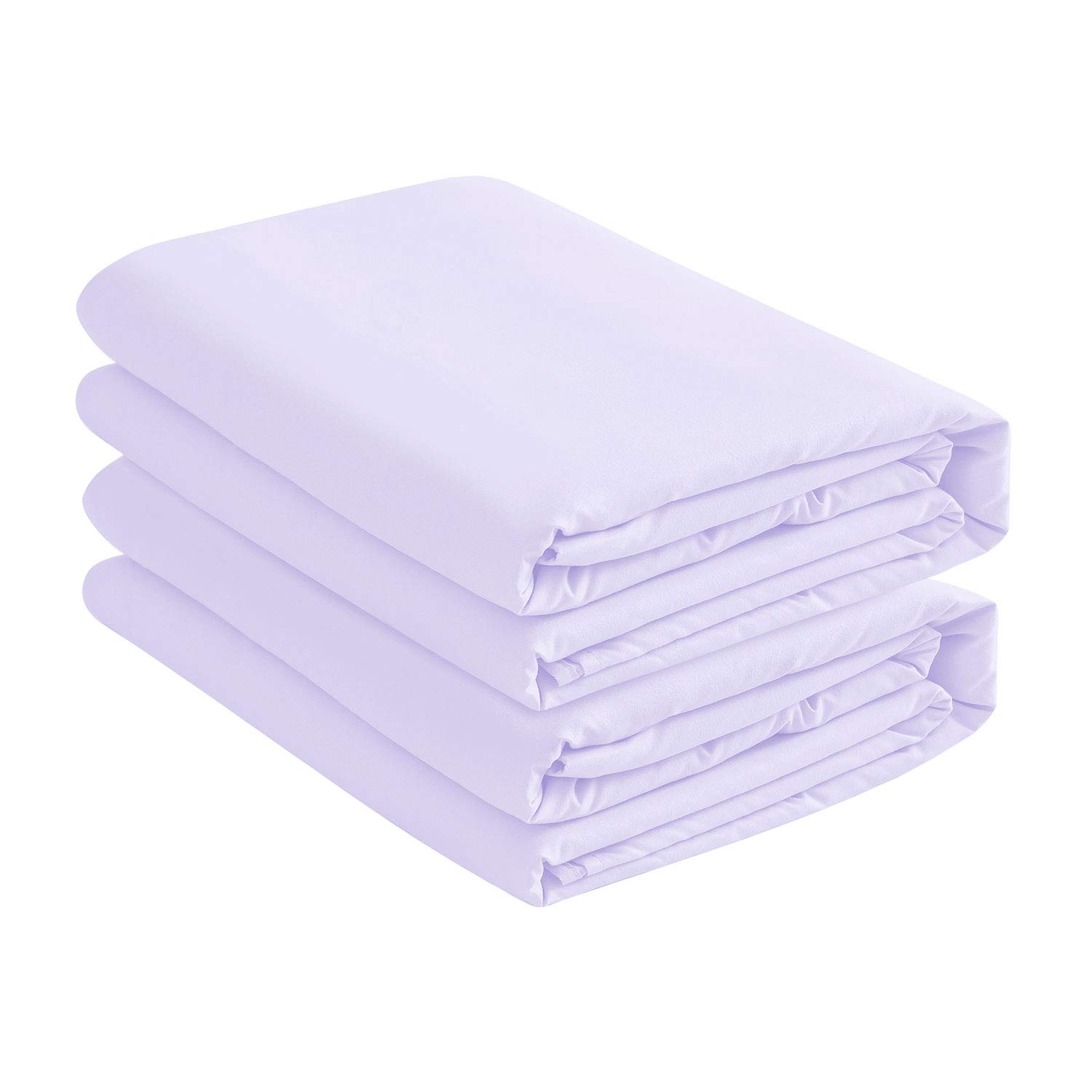 Basic Choice 2-Pack Deep Pocket Bed Fitted Sheet/Bottom Sheet, Standard 100 by Oeko-Tex - California King, Lavender