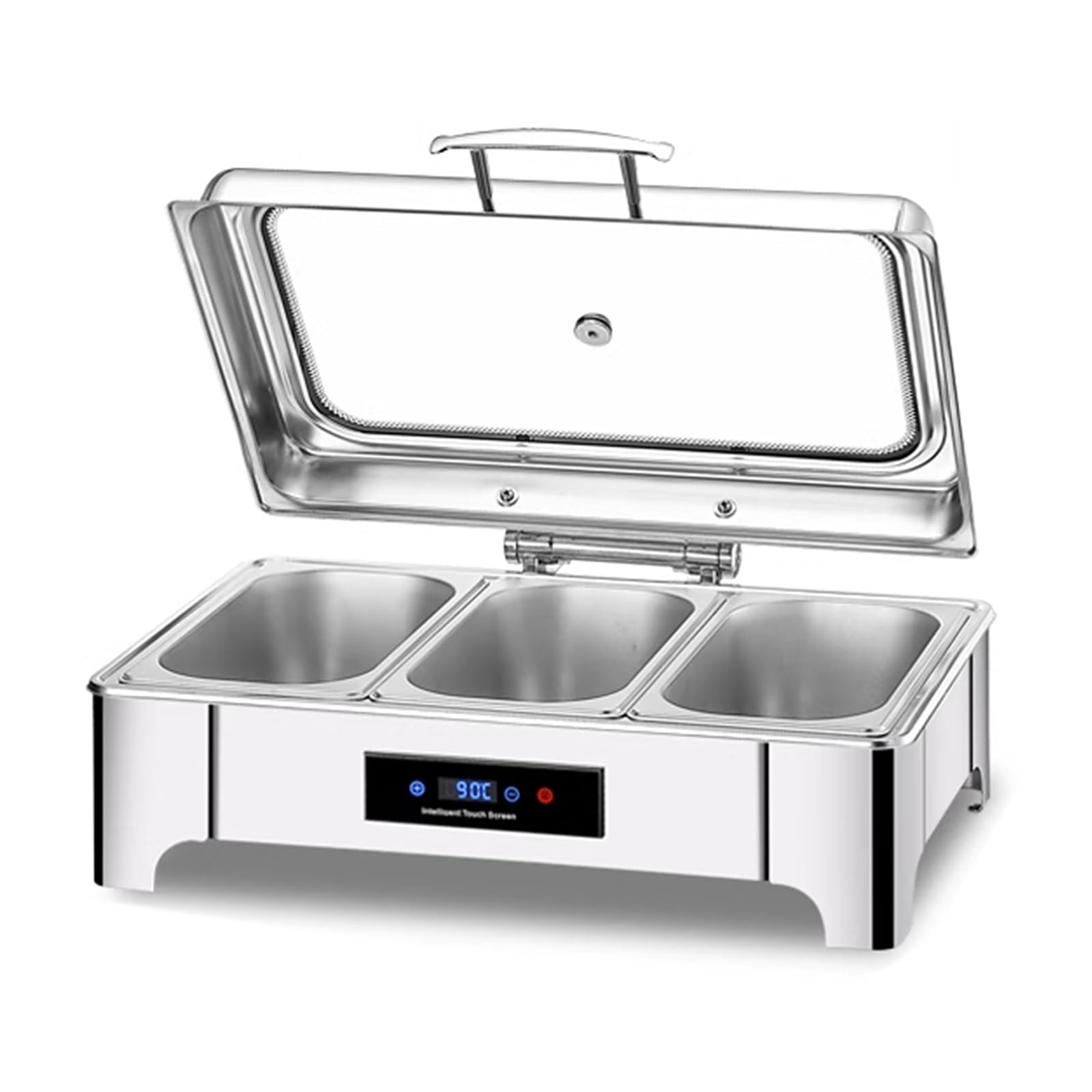 Juego de calentador de buffet con 9/13,5 L de 400 W 220 V, temperatura ajustable de 35 a 90 °C para fiestas, catering, pantalla inteligente