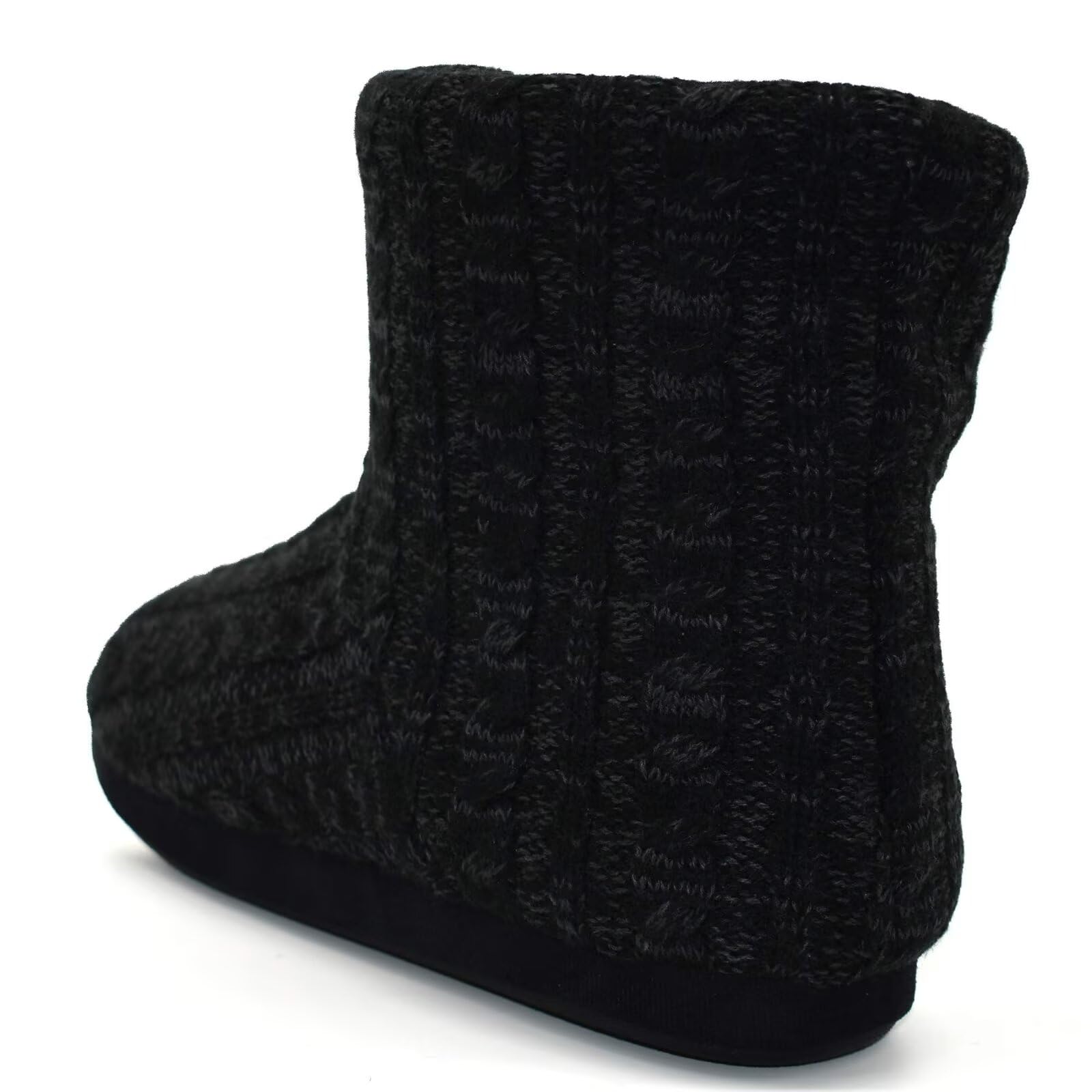 KuaiLu Pantofole Stivaletto Uomo Invernali Chiuse a Maglia Stitch Memory Foam Ciabatte Stivaletti Comode Calde Pelose Peluche Lana Cotta Antiscivolo Scarpe da Casa