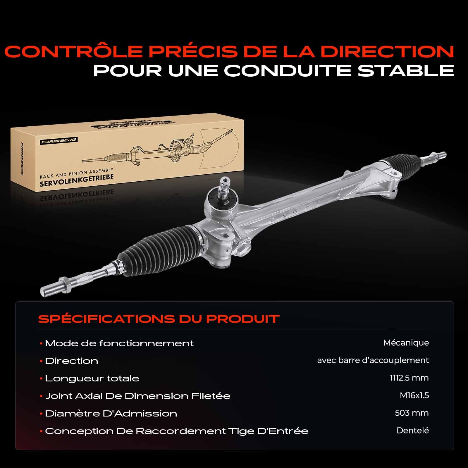 Frankberg Boîtier de direction assistée 4551042080 | mécaniquement, pour Conduite à gauche; Compatible avec: R.A.V 4 III A3