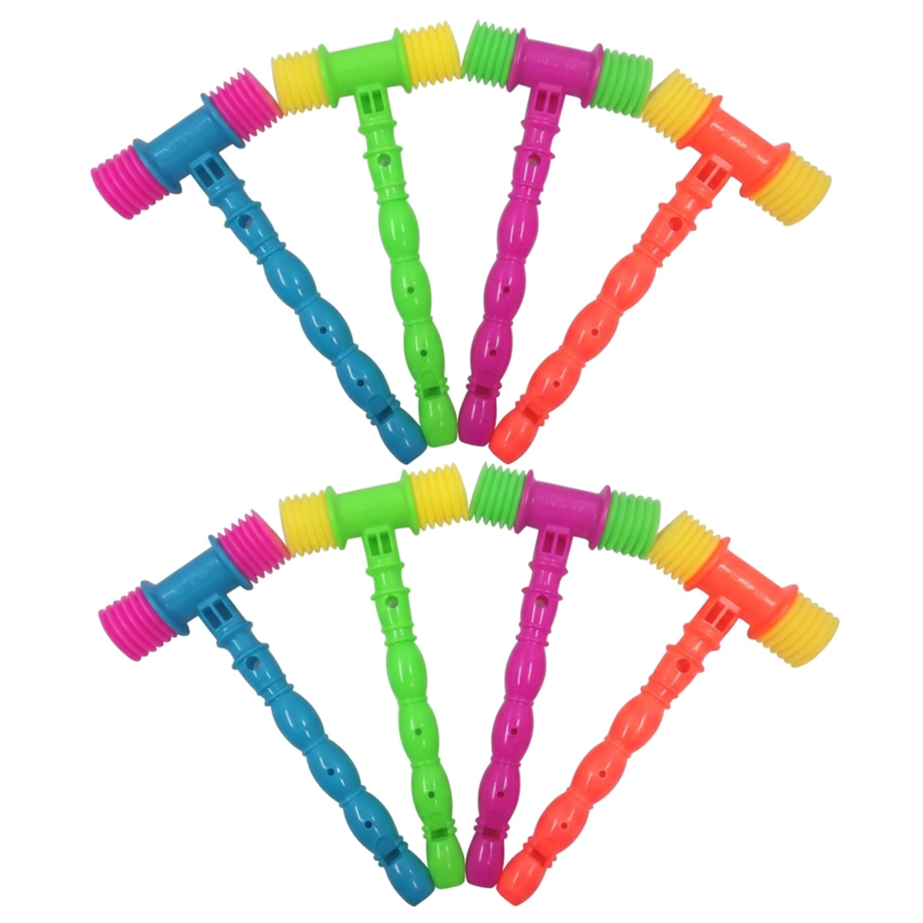 8 Stück Quietschhammer, bunte Kunststoffhämmer für Kinder mit Pfeifengriff, interaktives sensorisches und fröhliches Spielzeug für Kleinkinder Quietschhammer, Spielzeug, Hammer, Kunststoffhämmer für