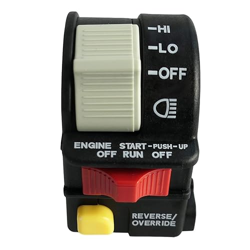 Interruptor de barra de manillar izquierdo, interruptor de arranque del motor HI LO Off Start Light Switch para Polaris Magnum Scrambler Sportsman
