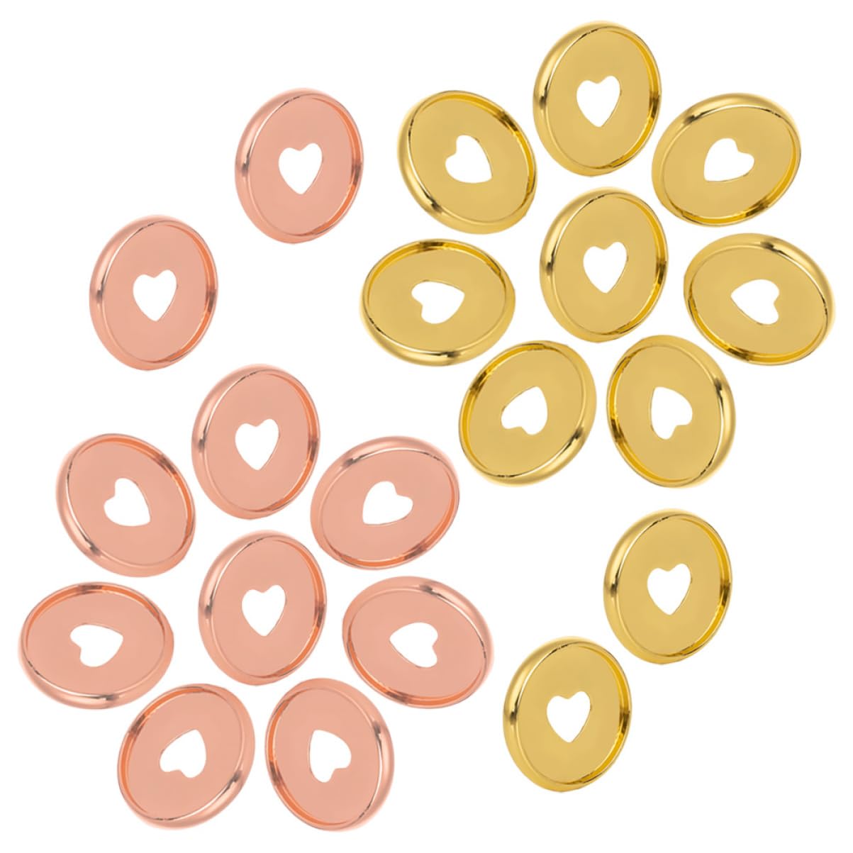 Abaodam 80stücke Rundbinder Discs Premium Bindescheiben Für Notizbuch Planer Roségold Für Lose Einfaches Binden Leicht Und Tragbar Herzloch-design