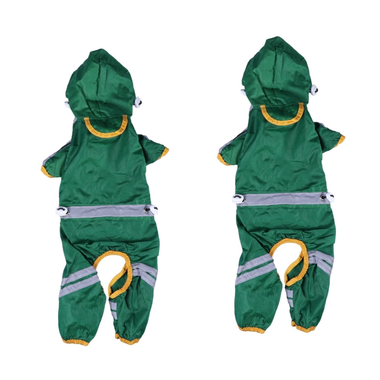 Housoutil 2pcs Small Dog Raincoat Rain Hoodie Reflective Slicker Pet Rain Coat for Small Pomeranian Puppy S Dark