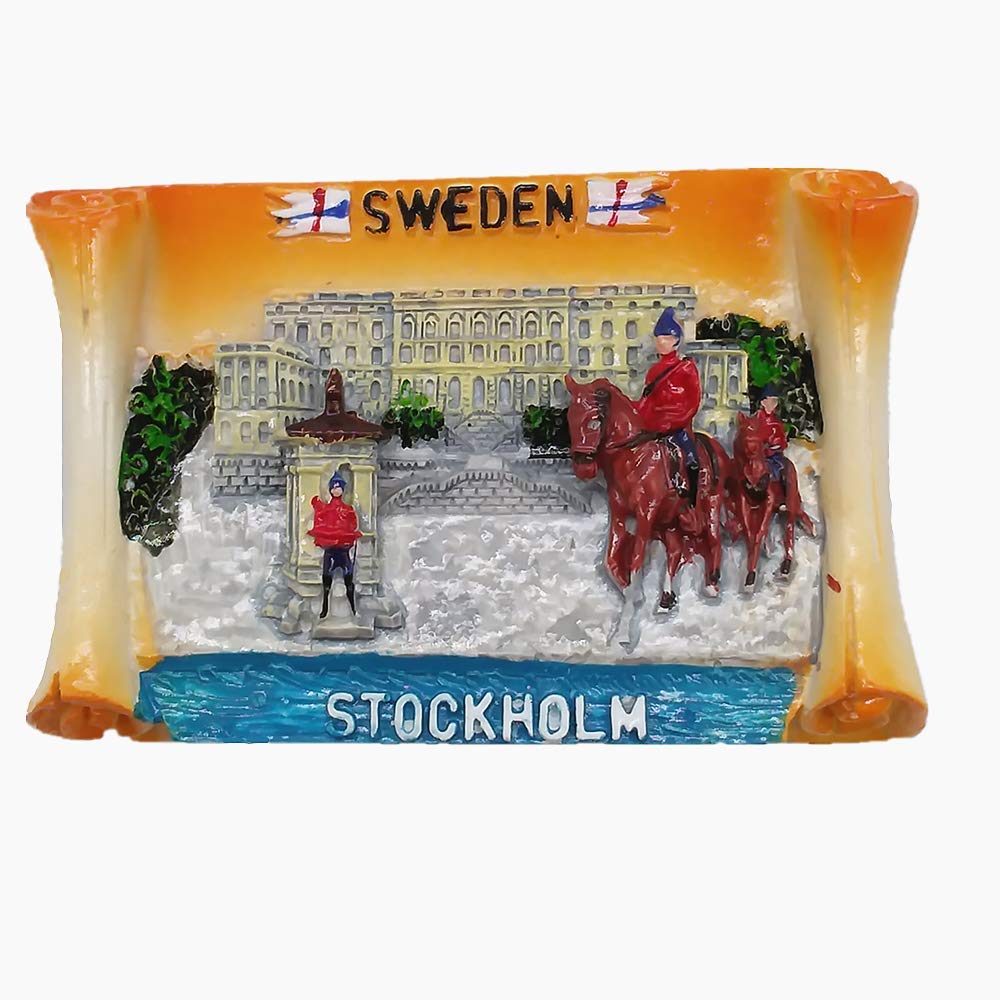 3D Stockholm Royal Palace Sweden Fridge Magnet Travel Souvenir gift, Home & Kitchen Decoration Magnetic Sticker,Stockholm Sweden Refrigerator Magnet Collection