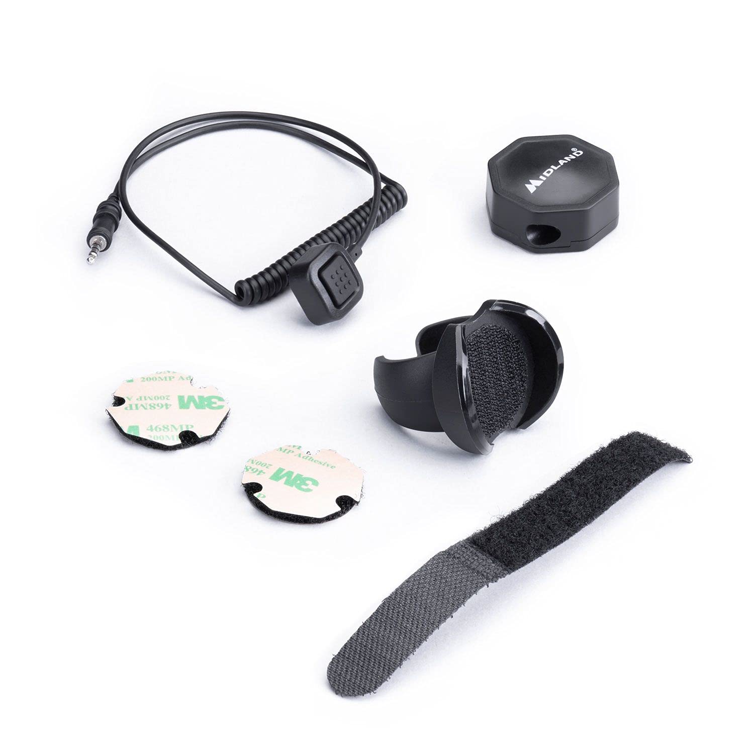Midland - Pulsador Bluetooth Auto Low Energy con PTT Dual, Kit Manos Libres Bluetooth para Comunicaciones Seguras, Accesorios Coche, Camión, Caravana y Todoterreno, Compatible con App CBTALK