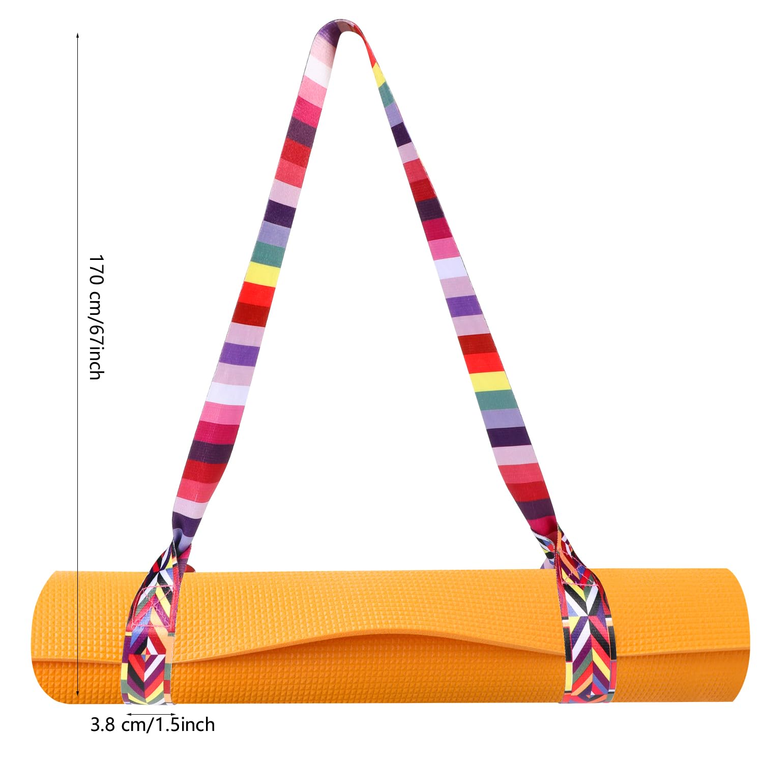 Yogamatte Tragegurt Yogamatte Yogamatten Tragegurt Verstellbare Yoga Mat Strap Yoga Matte Tragegurt Yogamattenriemen für Pilates Dehnen und Fitness(Yoga Mat Not Included)