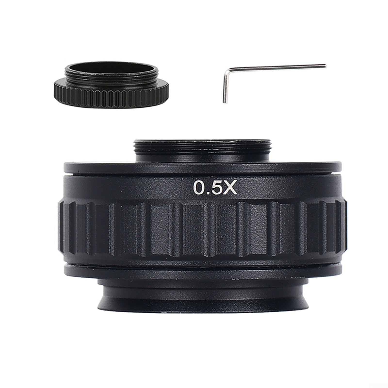C-Mount Adapterobjektiv für Stereo-Mikroskope, 38 mm, Kamerahalterung, 0,35 x 0,5 x 1 x Vergrößerung, Mikroskop-Kamera-Adapter (0,5-fach)