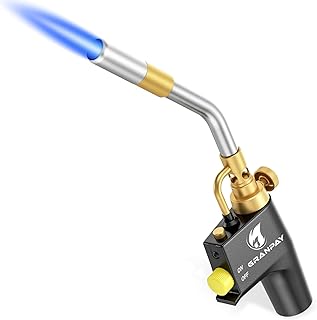 High Intensity Propane Torch Head for MAP Pro MAPP Propane Tank Portable Trigger Start Soldering Torch for Gas Welding Stripping Paint Searing Steak