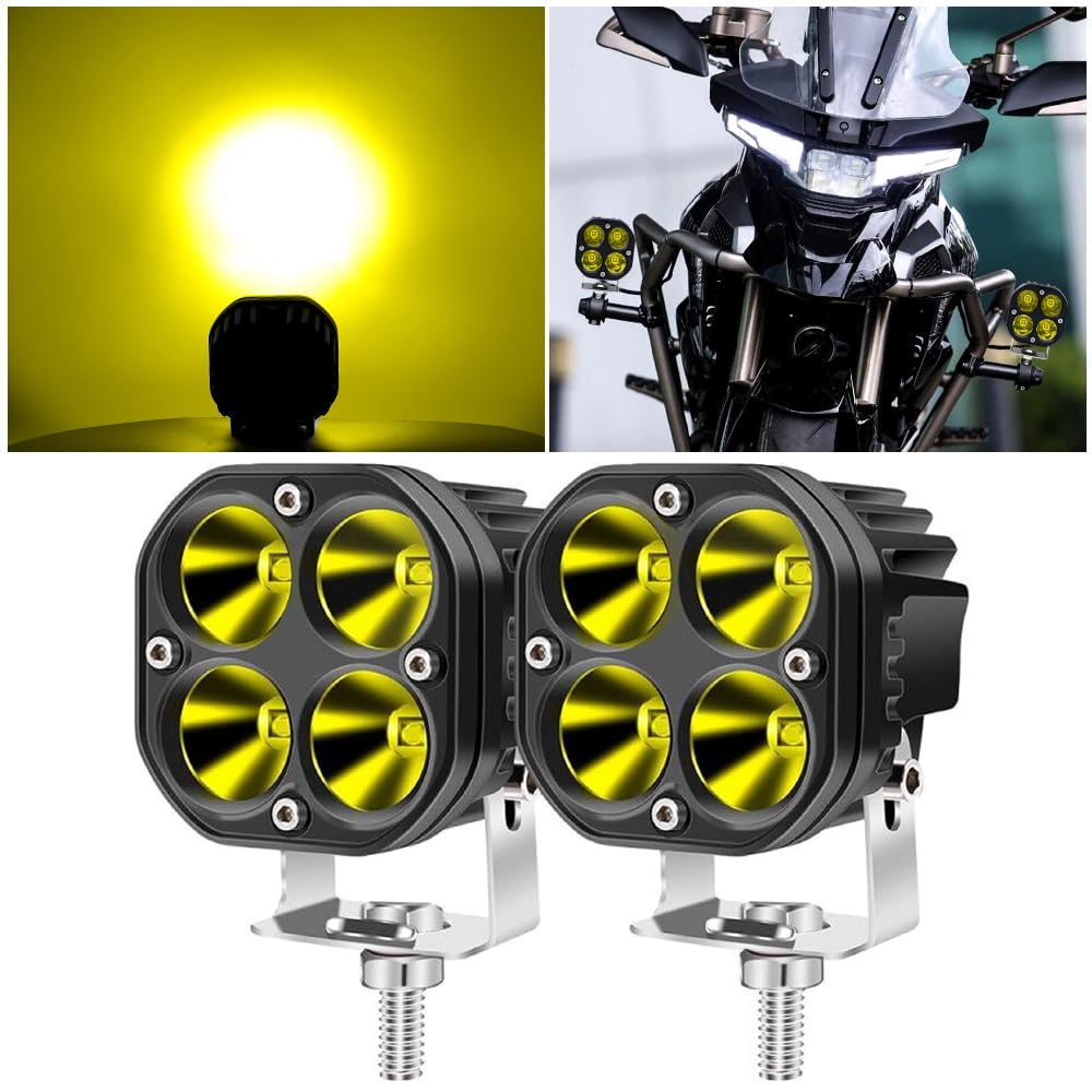 Amazon.co.jp: X-STYLE 40W LEDワークライト 作業灯 黄色 デッキライト