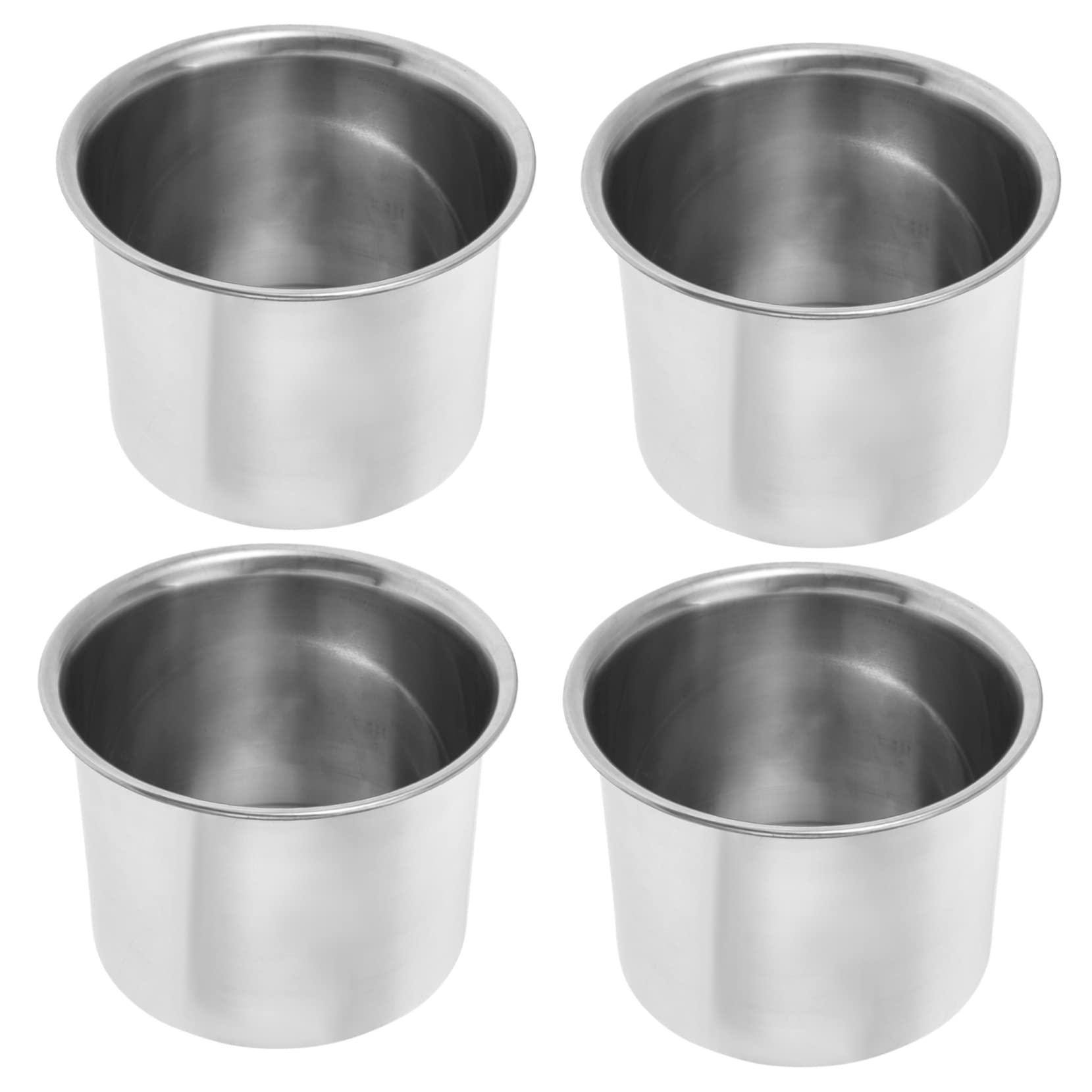Hemoton Condiment Containers Set of 4 Stainless Steel Jars Shaker Lids Durable Sauce Containers for Kitchen Restaurant