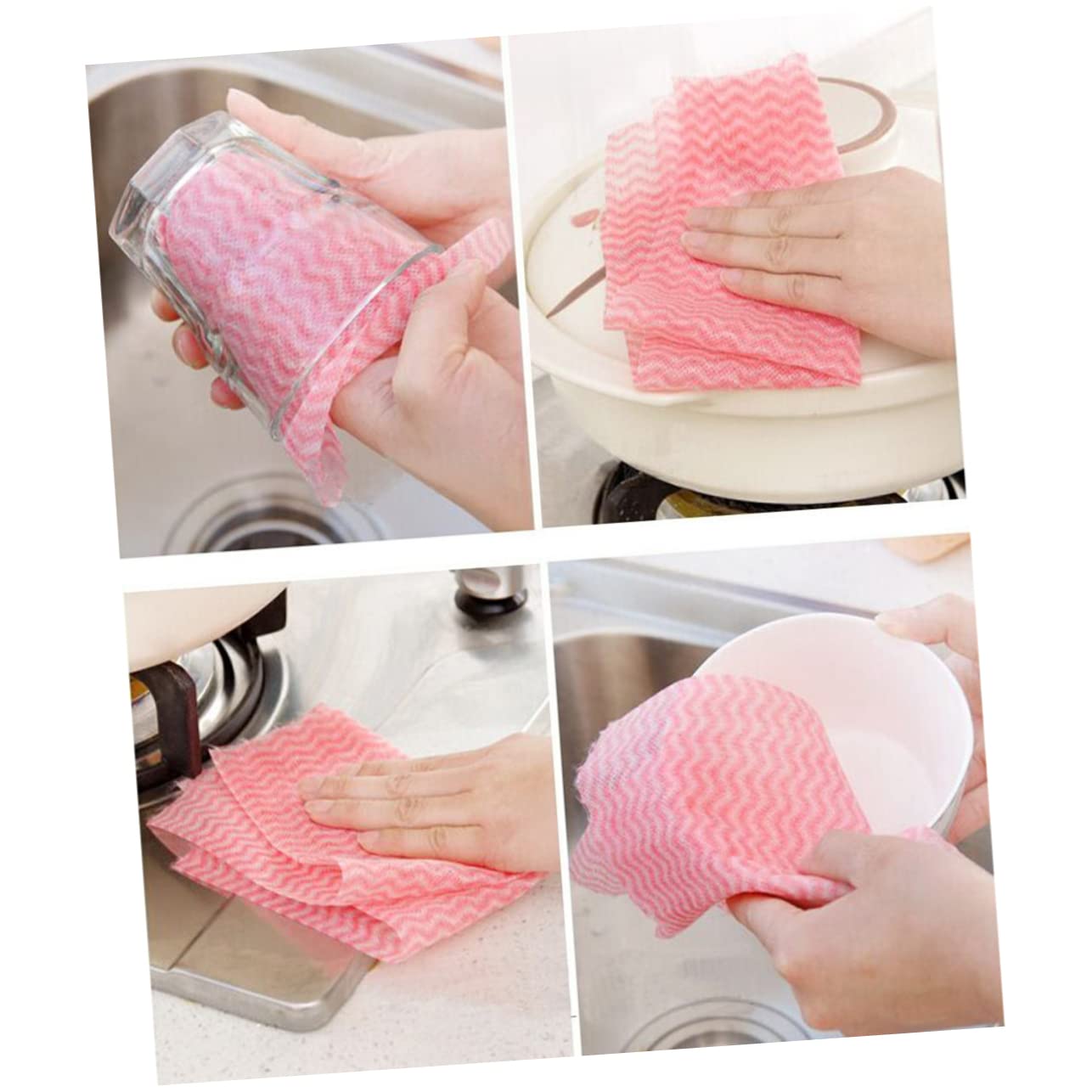 Healeved 150piezas Paquete De Paños De Cocina No Tejidos Absorbentes y Reutilizables Color Azul para Limpieza Hogares Restaurantes y Fábricas De Alimentos