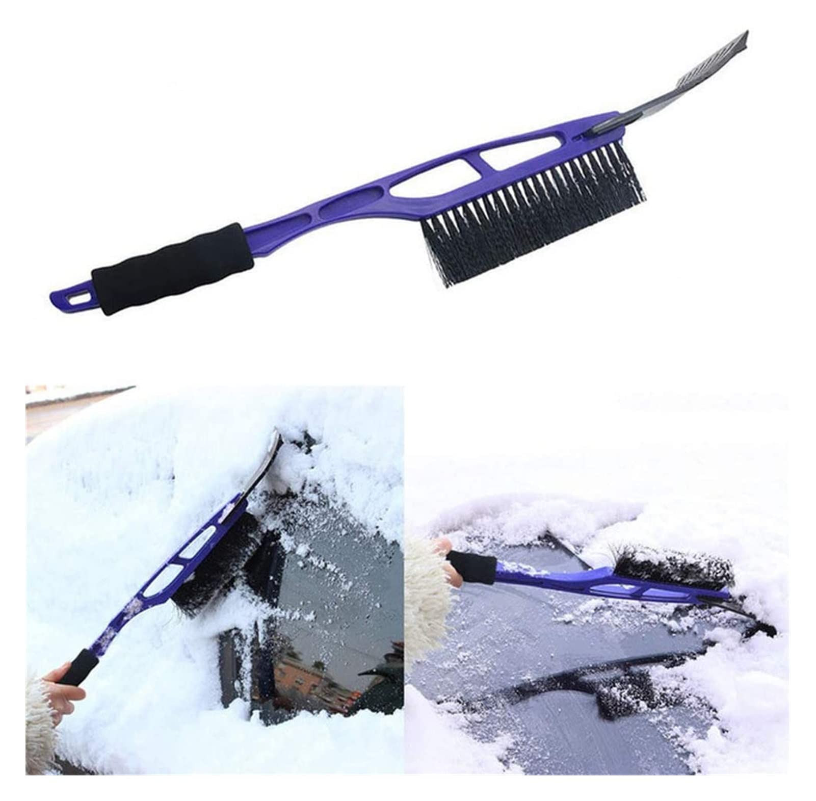 XMING 2 en 1 VEHÍCULO ARCHO ACTUALIZADO Invierno DE Nieve SECPADOR DE RECPADOR DE Nieve Cepillo de remoción (Color : BLU)