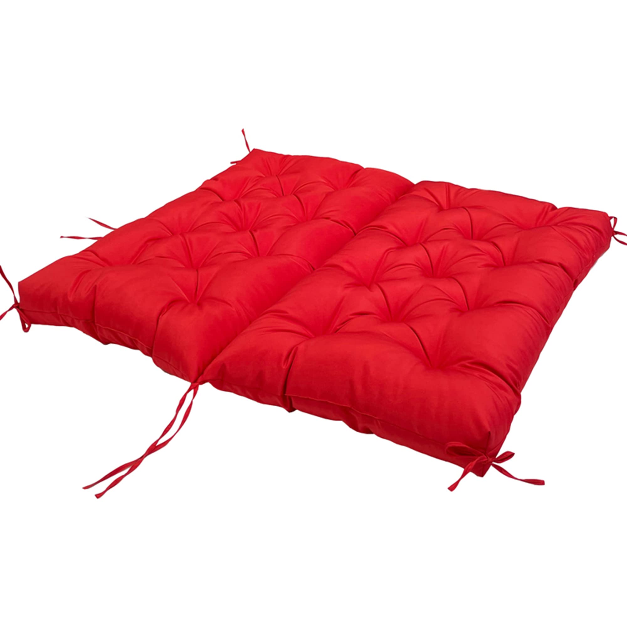 Cuscino di ricambio per panca da giardino per dondolo a 2/3 posti, antiscivolo, spesso, morbido, per esterni, con schienale, 100 x 100 x 10 cm, rosso