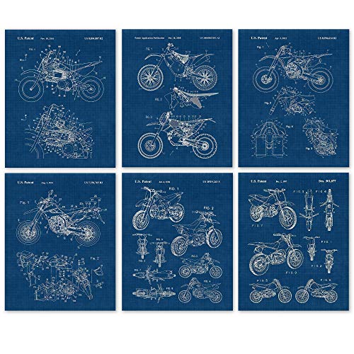 Stars By Nature Vintage Motocross Dirt Bikes Patent Prints cover