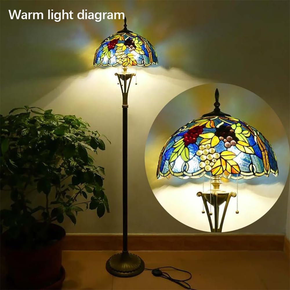 アメリカヴィンテージ｜ガラスシェード｜フロアスタンド/スタンド