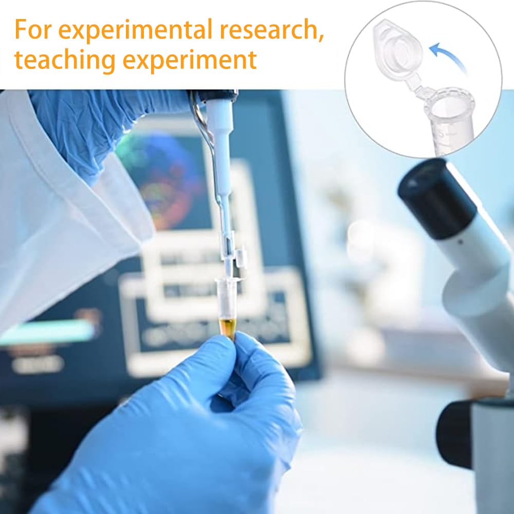 Provette Da Centrifuga 1.5ml - 100 Pezzi Con Tappo A Scatto Per Laboratorio - Foto 9