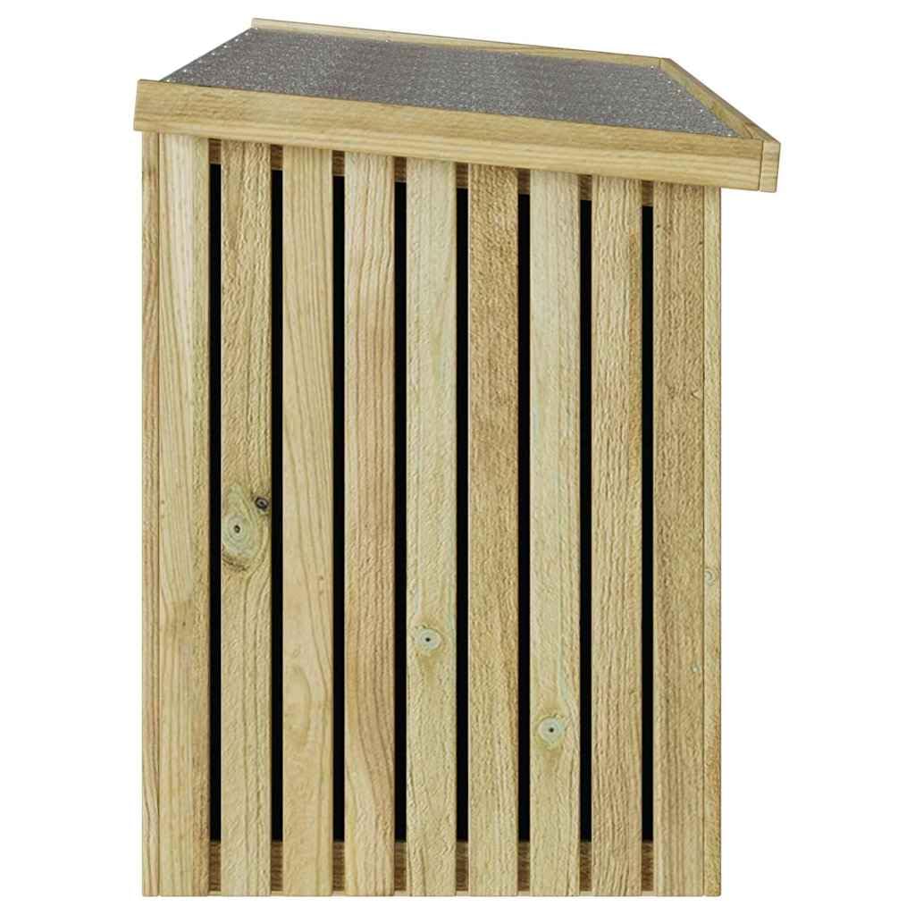 Schowek ogrodowy z naturalnego brązu, 119 x 44 x 58,5 cm, zewnętrzna skrzynia z drewna sosnowego na poduszki i narzędzia, patio