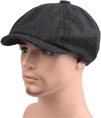 قبعة مسطحة من جلد الغزال الناعم Newsboy Hat Cabbie Hat Button قابل للتعديل غطاء Newsboy للرجال قبعات القيادة كاب مسطح