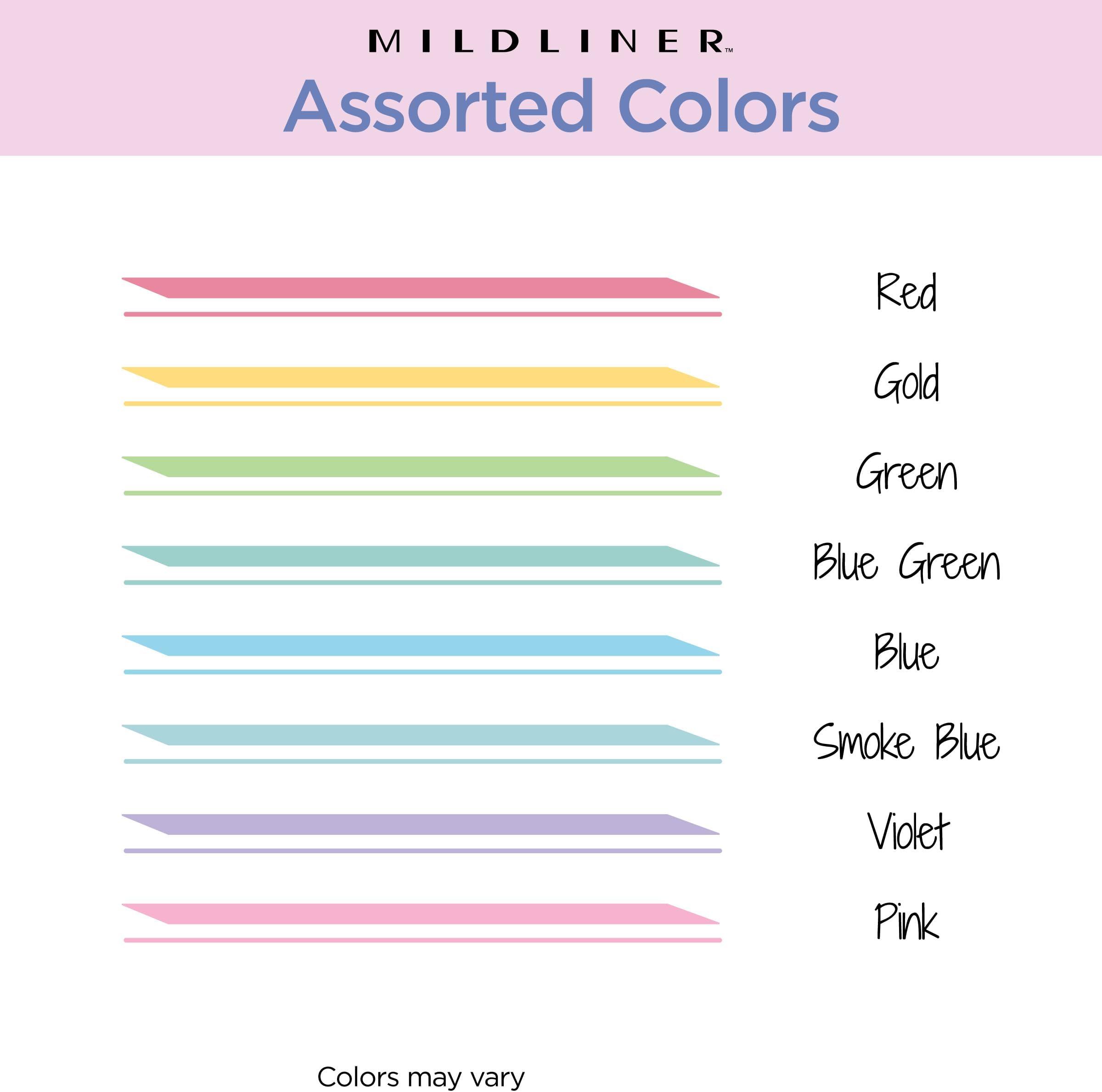 Zebra Pen Mildliner Double Ended Highlighter Set, Broad and Fine Point Tips, Assorted Ink Planner Colors, 8-Pack (78108)