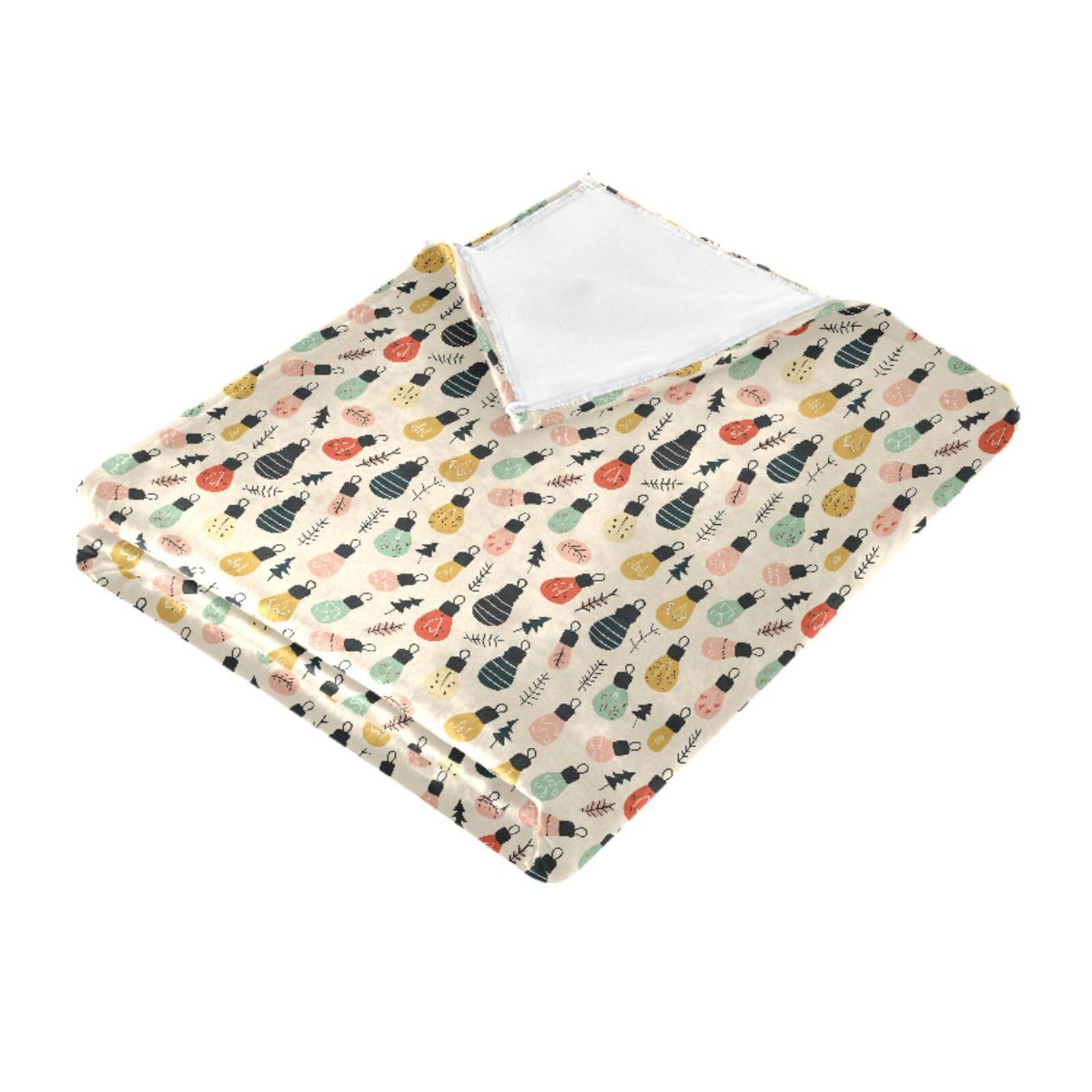 Couverture de Noël colorée : plaid grand format 150x230 pour réchauffer vos hivers