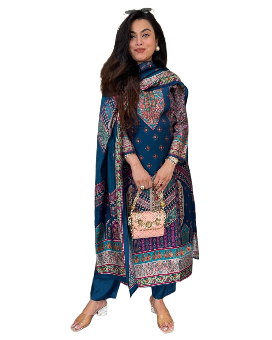 gosriki Women's Viscose Straight Kurta Set with Pant & Dupatta |Kurta Sets for Woman |Cotton Kurta Set for Woman |3-Piece Festival Ethnic Dress | Suit Set for Women-picture-25