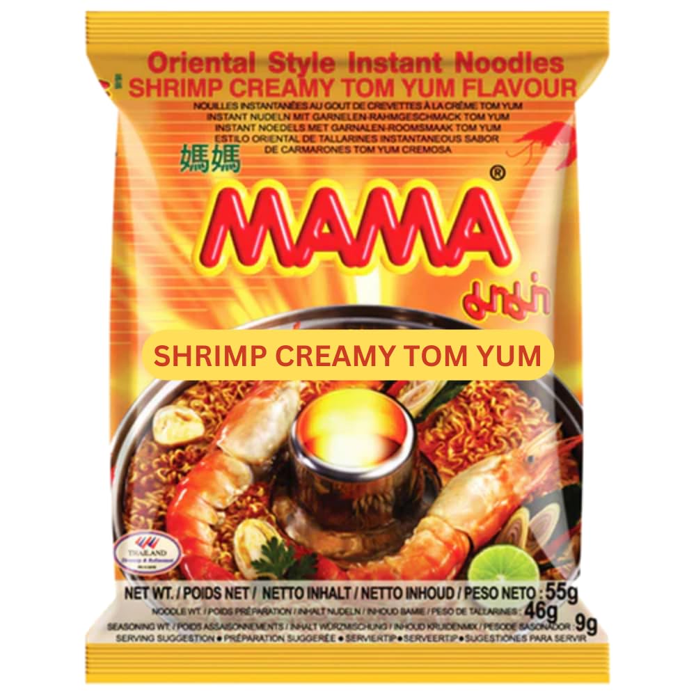 Generic MAMA Instant Ramen Noodle Shrimp Creamy Tom Yum, 1.94oz each (Pack of 30)