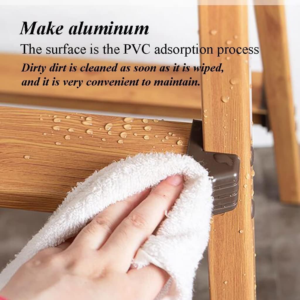 Folding Ladder Wooden Step Stool Safer and Stronger Telescoping Ladders for Home Step Ladders 150kg/330lb Step Ladder