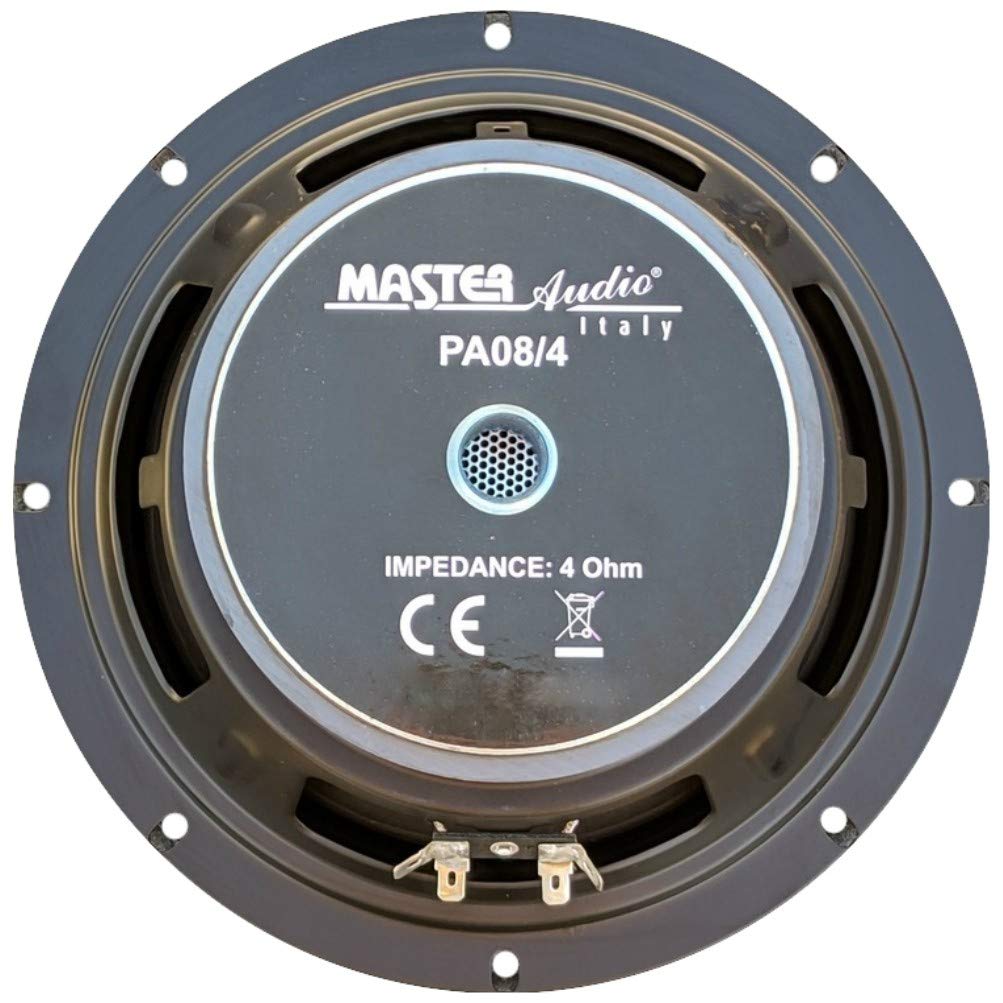 1 MASTER AUDIO PA08/4 altoparlante diffusore woofer 20,00 cm 200 mm 8" da 240 watt rms 480 watt max impedenza 4 ohm con sensibilità 92 db, 1 pezzo