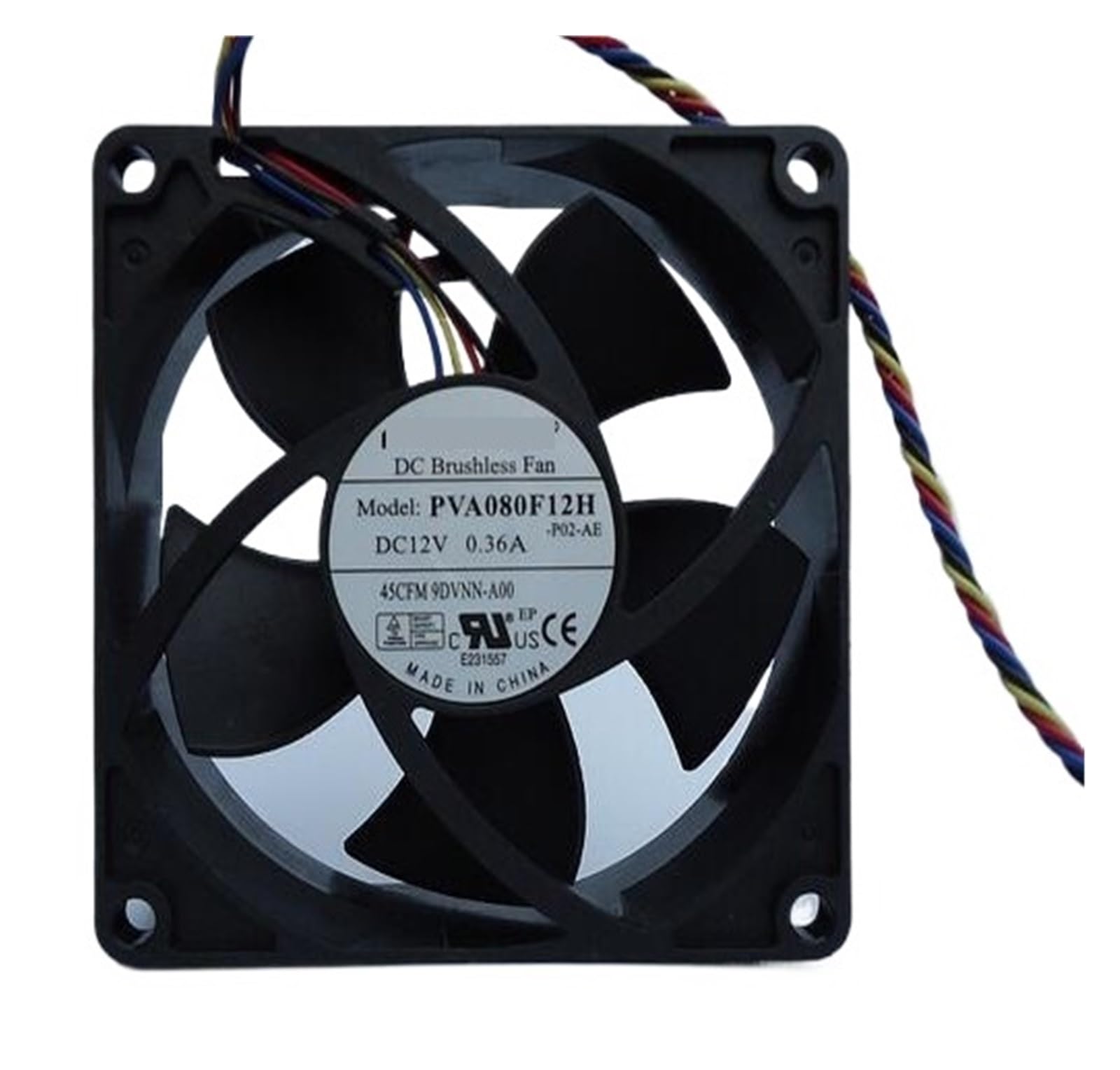 LZIKKGKI PVA080F12H 80 * 80 * 20 12V 0.36A 4 Wire Fan