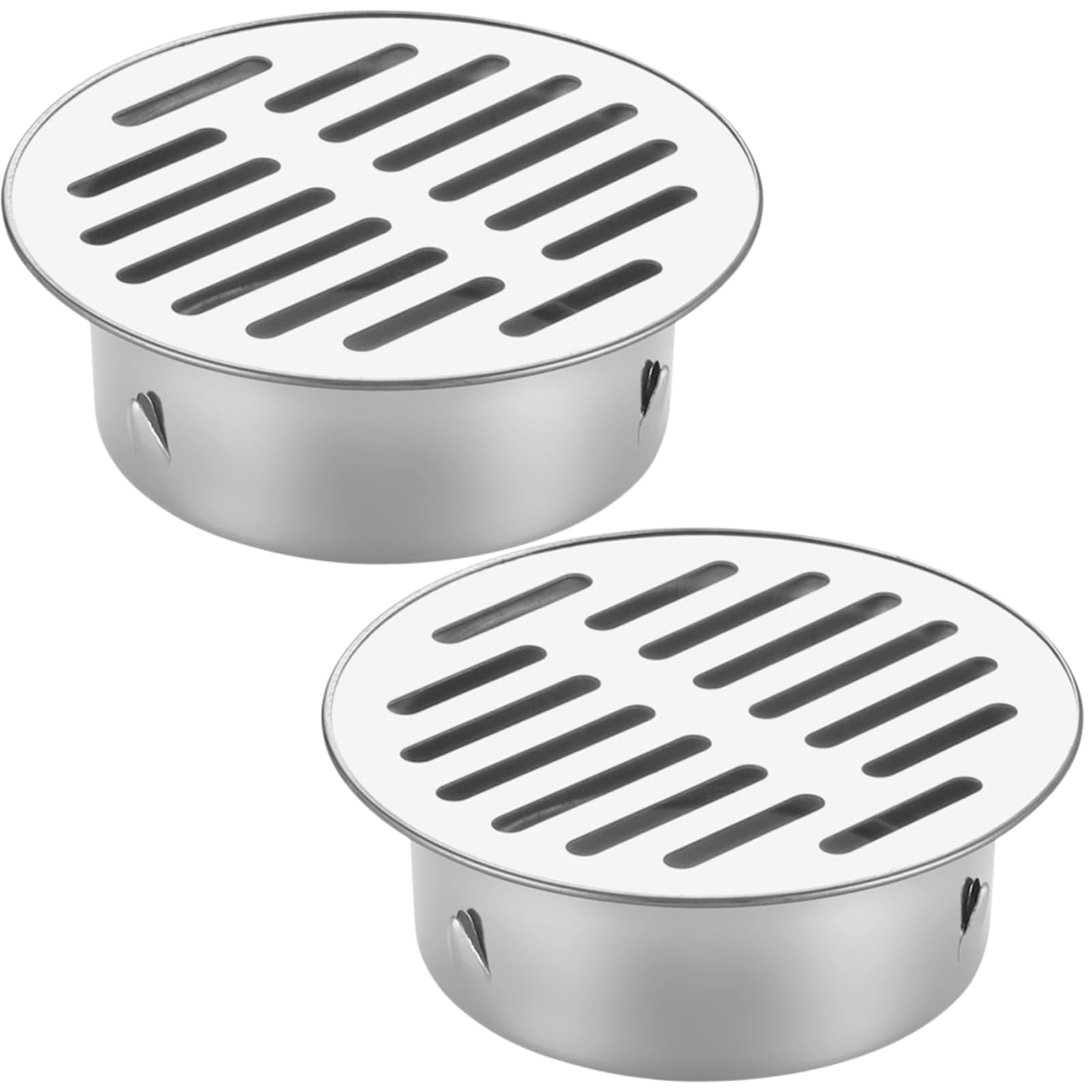 Siphon De Sol Rond En Acier Inoxydable Brossé, Détecteur D'odeur D