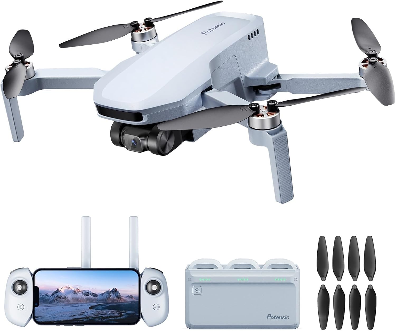 Potensic ATOM SE Fly More Combo Bundle with 1 Set of Propellers