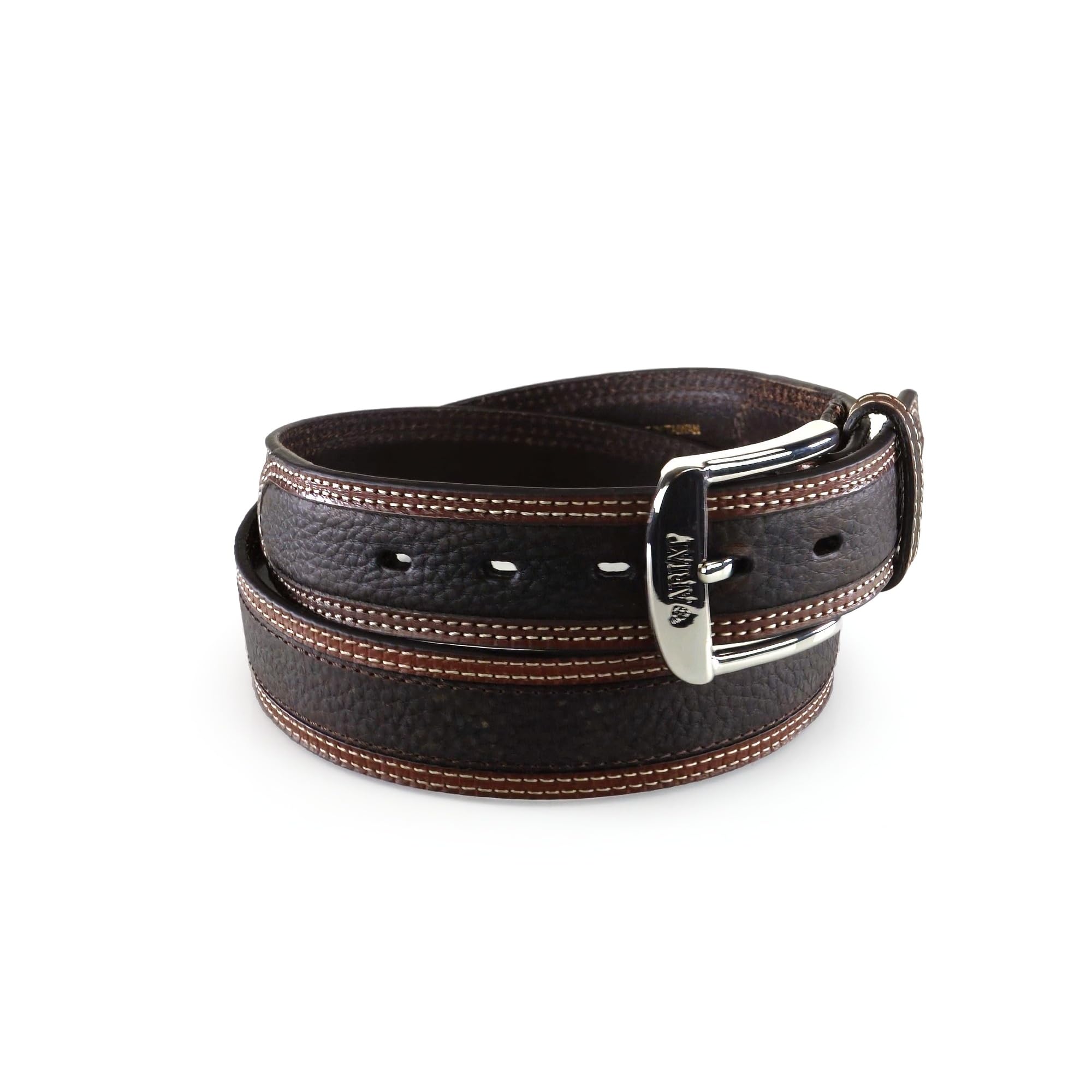 ARIAT Men's Two-Tone Contrast Edge Leather Belt, Brown, 30