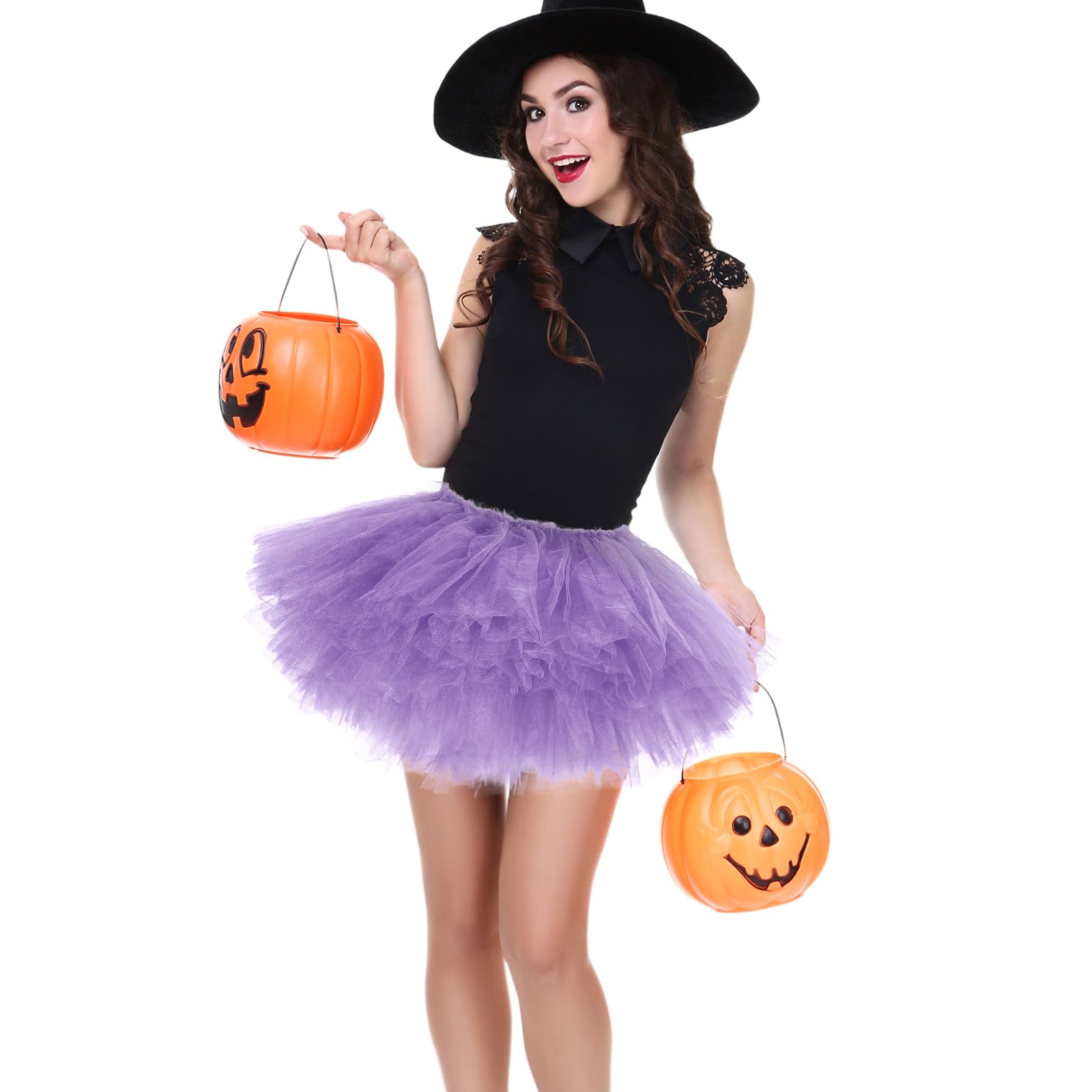 Handepo 9 faldas tutú para mujer, 5 capas de tul, clásicas, de los años 80, 9 colores, para Halloween