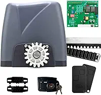 Kit Motor Portão Rossi DZ Nano Turbo 600Kg 1/4 Deslizante Automático de Correr Eletrônico Com Abertura Rápida com 4 Metros de Cremalheira (220v)