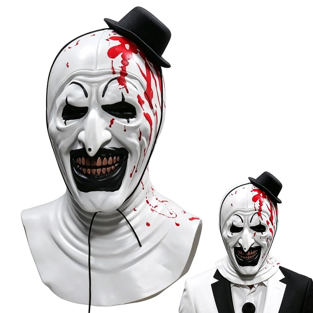 Terrifier Clown Mask, Scary Horror Terrifier Clown, Art The Clown Mask