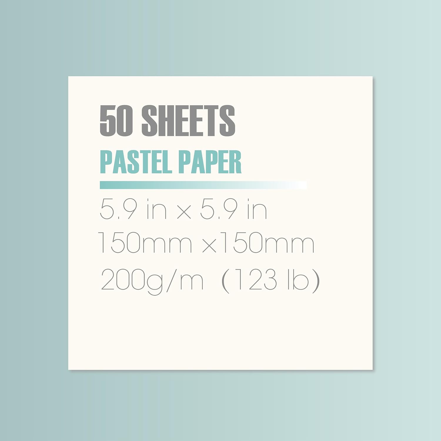 GR DZPLUS Oil Pastel Pad | 5.9 x 5.9 inch(123 lb/200g) | 50 Sheets Heavyweight Drawing Paper