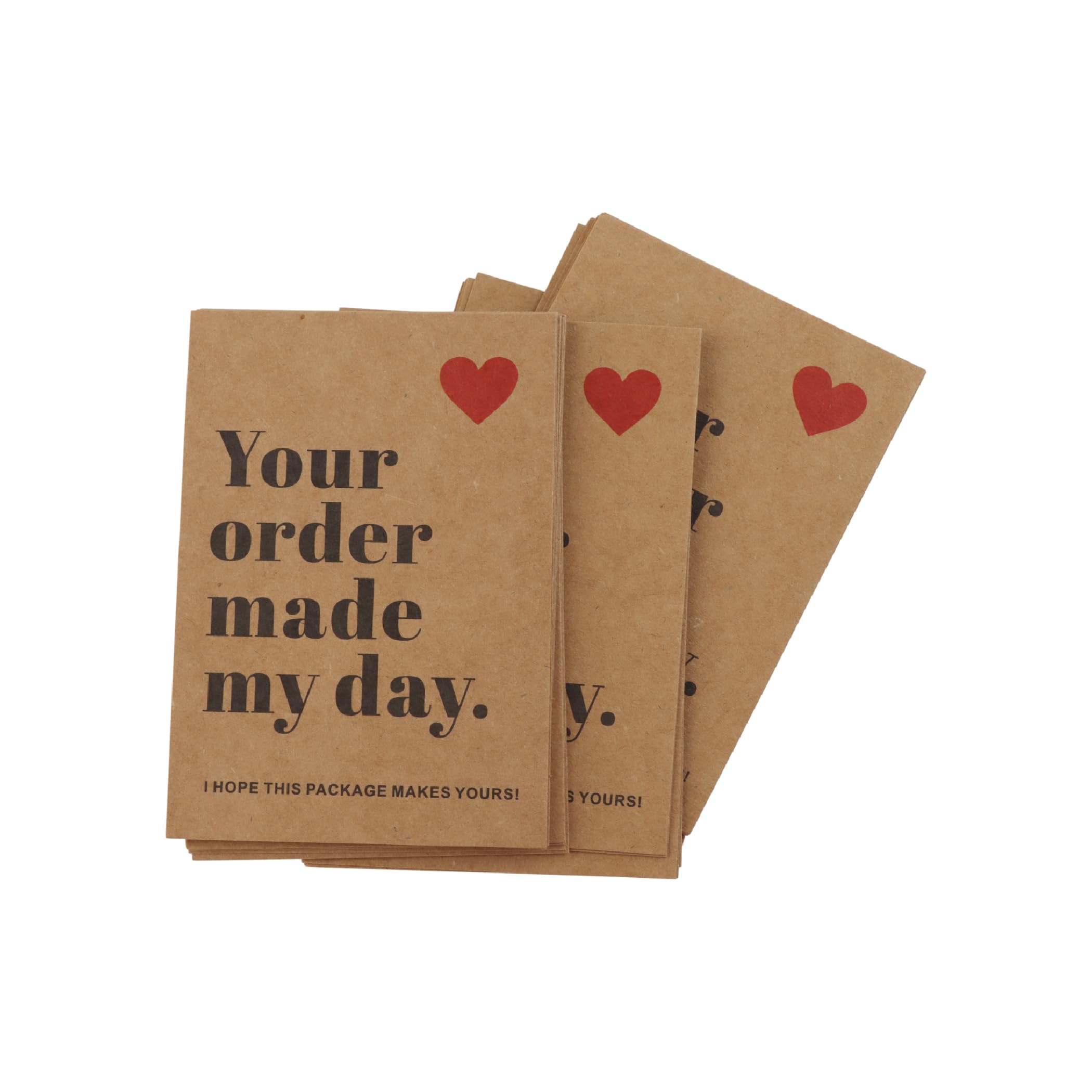Vagocom 120Pcs Thank You Cards for Small Business, 3.9 x 2.7 Inches / 10 x 7 cm Bulk Customer Appreciation Cards for Small Business Packaging Supplies (Brown)