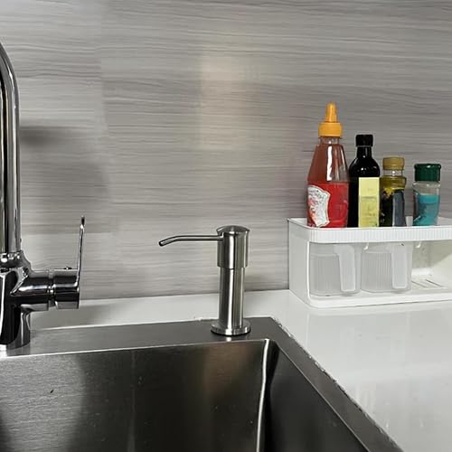 Miniatura 2 de Dispensador de jabón para platos para fregadero de cocina (pulido), bomba dispensadora de jabón para platos de acero inoxidable con kit de tubo de