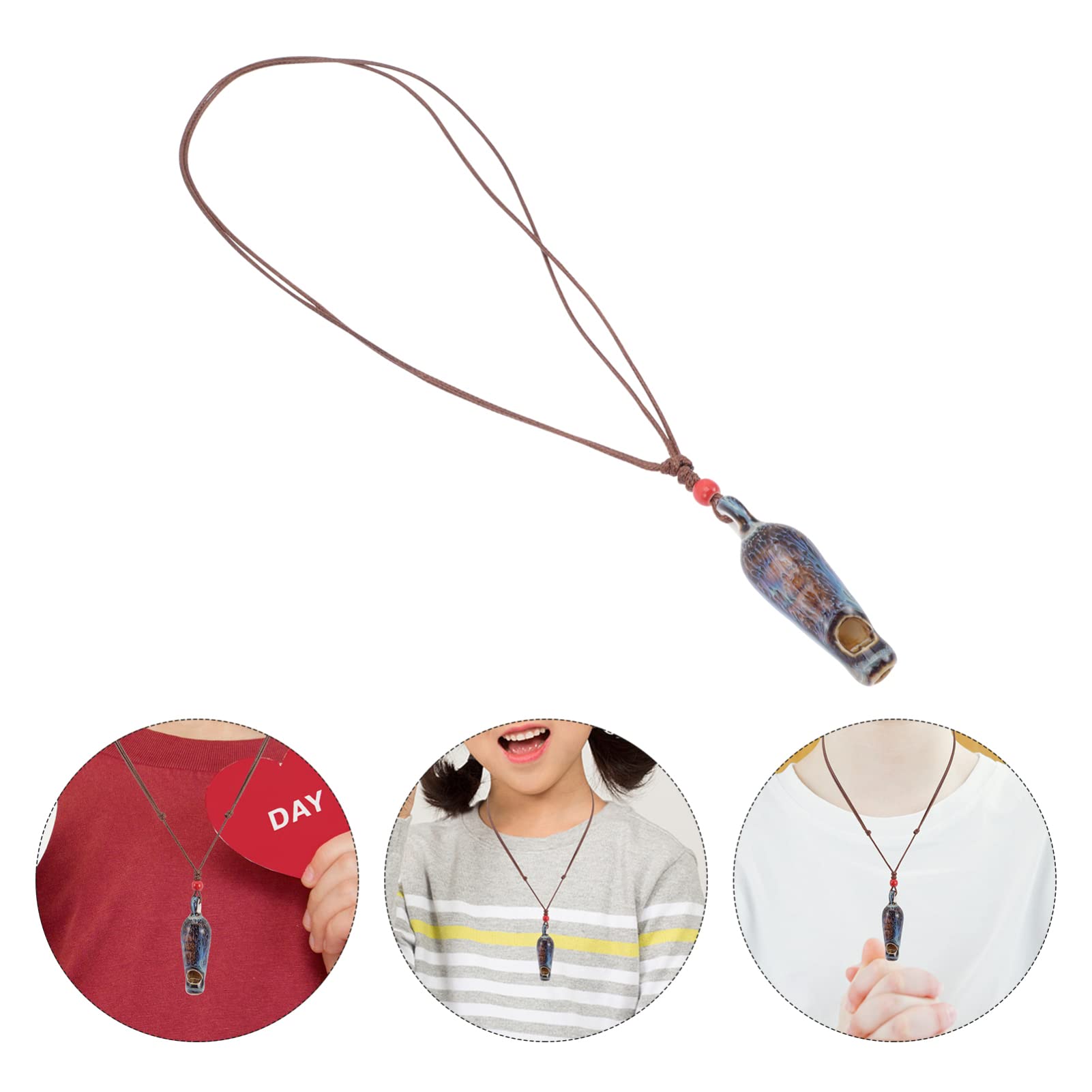 Yardwe 3 Pcs Carrot Shape Whistle for Creative Ceramic Whistle Plaything Safe Hanging Decoration for Early Music Learning Nursery Use