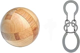 Brain Teaser Bulk Puzzle Toy for Adults and Children Wooden Puzzle Magic Ball and Horseshoe Brain Interlocking Puzzle for Adults and Children