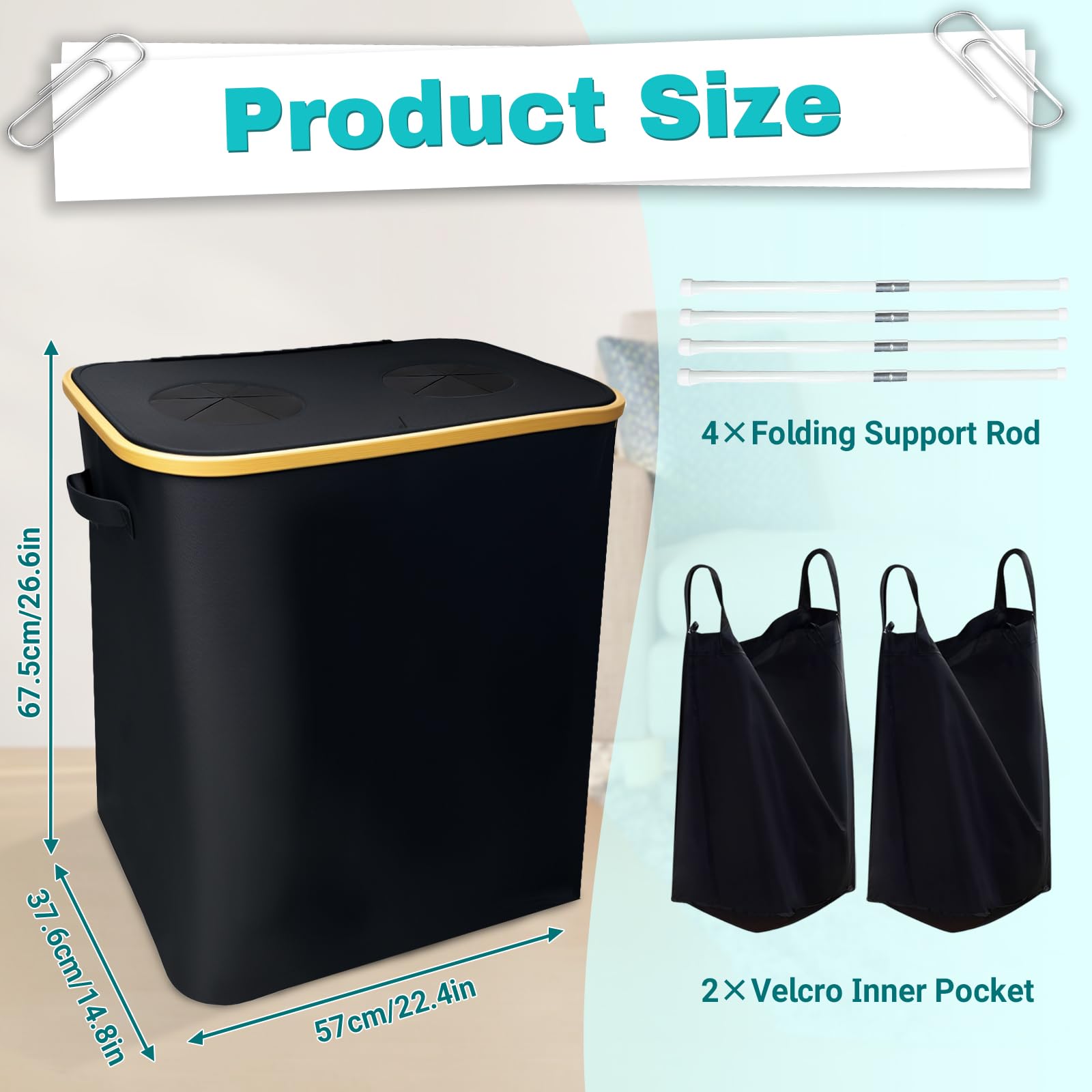 140l Xl Contenedores De Reciclaje Cubos Reciclaje Con 2 Bolsas De Transporte Recolector De Botellas Reutilizable Basura Reciclaje Colector De Botellas Cestos Para La Colada Plegables Cesto Ropa Sucia
