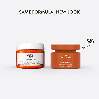 Origins GinZing Energizing Rich Cream | Face Moisturizer for Dry Skin with Niacinamide, Caffeine, Ginseng, 50 ml