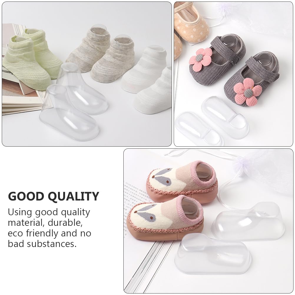 FOMIYES Schuh Socke Baby 100Pcs Clear Baby Feet Fü?e Display Kleinkindstiefel Socken Schuhe Unterstützt Shaper Stand Holders Showcase für Gesch? Heimgebrauch (8 Cm ） Baby Socken Former