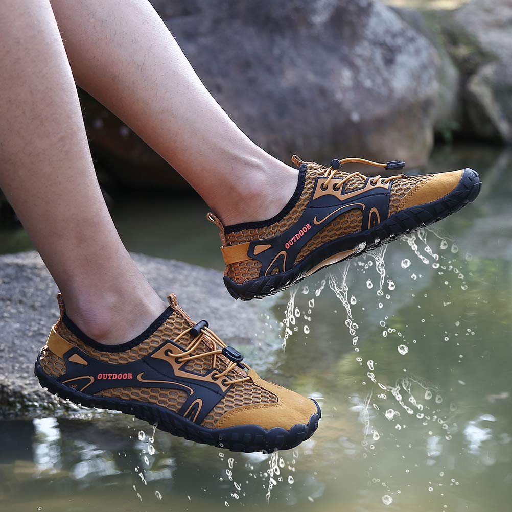 DANNTO Herren Damen Wanderschuhe Trekkingschuhe Anti-Rutsch Super Atmung Wanderstiefel Sportlich Bequem Sommer LeichtOutdoor Fitnessschuhe Hiking Sneaker Barfußschuhe für Kinder