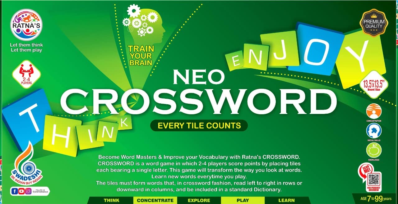 Ratnas Neo Crossword Word Letters Board Game for Kids & Adults (B09KH6NL5R) Amazon Price History, Amazon Price Tracker