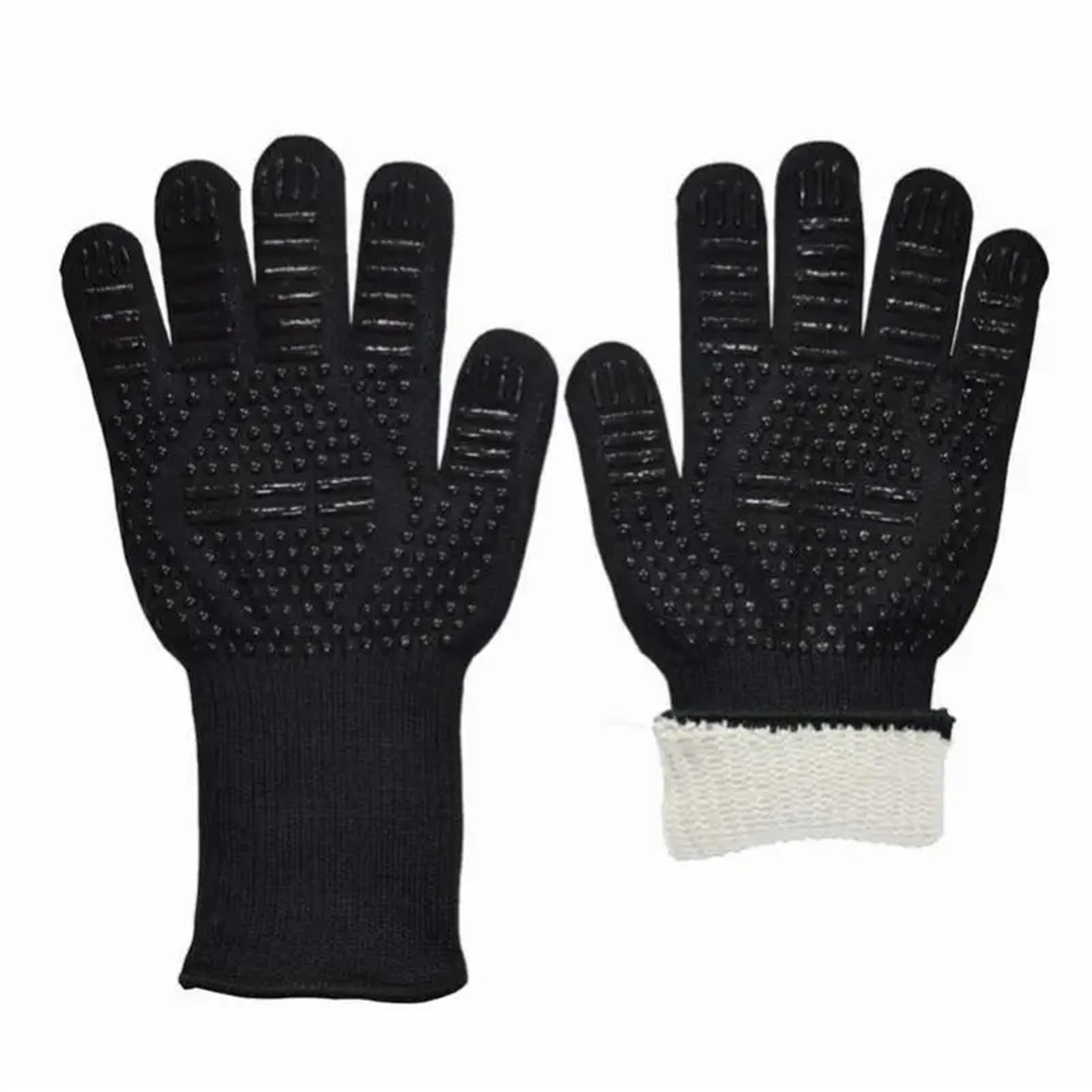 1 par de Guantes for Barbacoa 1472 °F Resistentes al Calor Horno ignífugos Largos Silicona for Asar for Cocina ahumador Camping(Blue 1Pair)