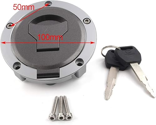 Miniatura 4 de Three T Tapa del depósito de combustible de gasolina con llaves de montaje compatible con Honda Grom 125 2016-2019, CBR1000RR Fireblade 2018-2019